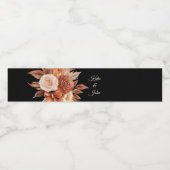 Aquarellfarben Herbst Elegance-Wedding- Wasserflaschenetikett (Einzelnes Label)