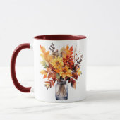 Aquarellfarben Herbst Florals Tasse (Links)