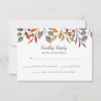 Aquarellfarben Herbst/Herbstfoliage Hochzeit RSVP 