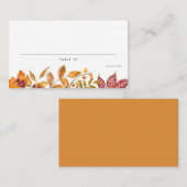 Aquarellfarben Herbst Hochzeit im Herbst Auswahl Platzkarte (Vorne/Hinten)