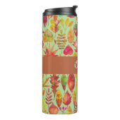 Aquarellfarben Herbst lässt Personalisiert Thermosbecher (Nach links gedreht)
