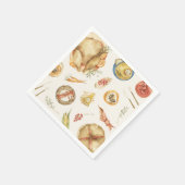 Aquarellfarben Herbst Türkei Erntedank Abendessen Serviette (Ecke)