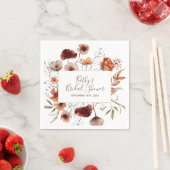 Aquarellfarben Herbst Wildblumen Brautparty Napkin Serviette (Beispiel)