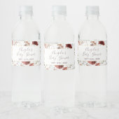 Aquarellfarben Herbst Wildblumen Wasserflasche Wasserflaschenetikett (Flaschen)