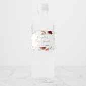 Aquarellfarben Herbst Wildblumen Wasserflasche Wasserflaschenetikett (Vorderseite)