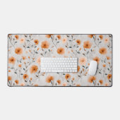 Aquarellfarben HerbstBlume Minimalistisch Botanisc Schreibtischunterlage (Tastatur & Maus)