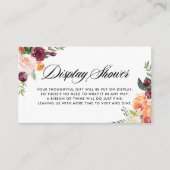 Aquarellfarben Herbstblüten Blütendusche Begleitkarte (Vorderseite)