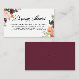 Aquarellfarben Herbstblüten Blütendusche Begleitkarte