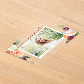 Aquarellfarben Herbstblüten Foto Abschluss Acryleinladungen (Ablage )