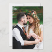 Aquarellfarben Herbstblütenrahmen Foto Hochzeit Einladung (Rückseite)