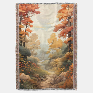 Aquarellfarben Herbstlandschaft Decke