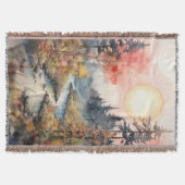 Aquarellfarben Herbstlandschaft Decke (Vorderseite)