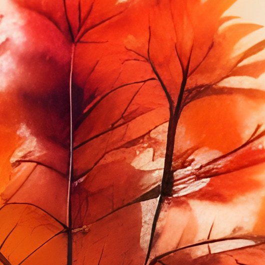 Aquarellfarben Herbstlandschaft Poster