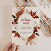 Aquarellfarben Herbstlaub Erntedank Potluck Einladung