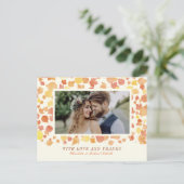 Aquarellfarben Herbstleaves Foto Danke Postcard Postkarte (Stehend Vorderseite)