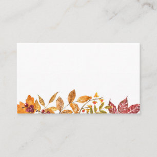 Aquarellfarben Herbstleaves Garland Hochzeit im He Platzkarte