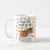 Aquarellfarben Herbstleaves Pumpkins I Liebe Herbs Kaffeetasse (Links)
