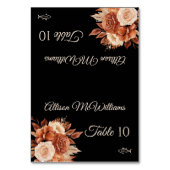 Aquarellfarben Herbstliche Elegance Tischnummer (Vorderseite)