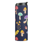 Aquarellfarben Herbstpilze | Monogramm Thermosbecher (Nach links gedreht)