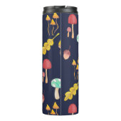 Aquarellfarben Herbstpilze | Monogramm Thermosbecher (Rückseite)