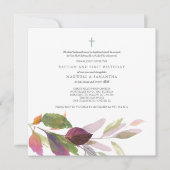 Aquarellfarben Herbsttaufe Einladung (Vorderseite)