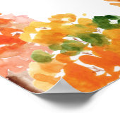 Aquarellfarben Herbstwoodlands Hochzeit im Herbst Poster (Ecke)