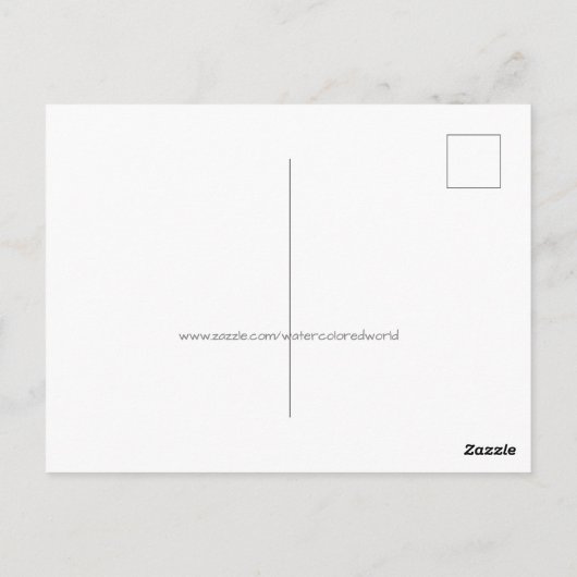Aquarellfarben - Herzlichen Dank an die Postkarte (Rückseite)
