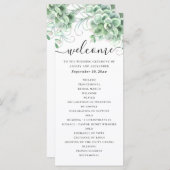 Aquarellfarben. Hochzeit von Blumenkakteen Programm (Vorne/Hinten)