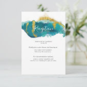 Aquarellfarben Hochzeitsempfang RSVP Karte (Stehend Vorderseite)