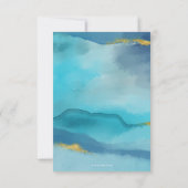 Aquarellfarben Hochzeitsempfang RSVP Karte (Rückseite)