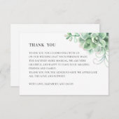 Aquarellfarben. Hochzeitskaktus. botanisch Dankeskarte (Vorne/Hinten)