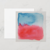 Aquarellfarben Horizons Red Blue Customizable Card (Vorne/Hinten)