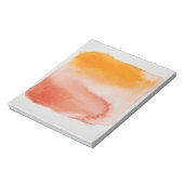 Aquarellfarben Horizonte Orange Brown Notepad Notizblock (Rotiert)