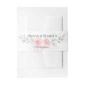 Aquarellfarben Hübsch Rosa Blumenstrauß Einladungsbanderole (Vorderseite Beispiel)