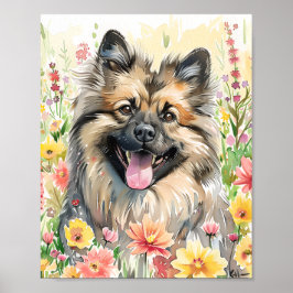 Aquarellfarben Hunde Kunst für Hundeliebhaber Poster