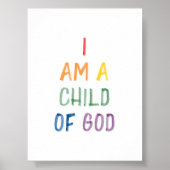 Aquarellfarben Ich bin ein Kind Gottes drucken Poster (Vorne)