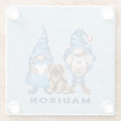 Aquarellfarben im Gnomes und Hund Glasuntersetzer (Rückseite)