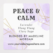 Aquarellfarben Imitat Geometrische äres Öl Etiketten (Design 1)