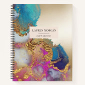 Aquarellfarben Imitate Gold Fohlen Personalisierte Notizblock (Vorderseite)