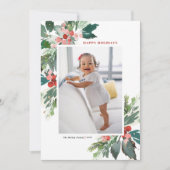 Aquarellfarben Imitate Goldenes Happy Holidays Fot (Vorderseite)