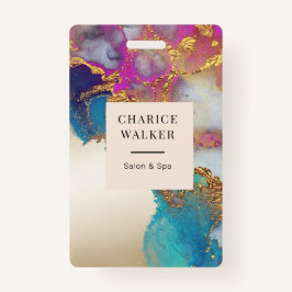 Aquarellfarben Imitate Goldfolie Salon Monogramm N Ausweis