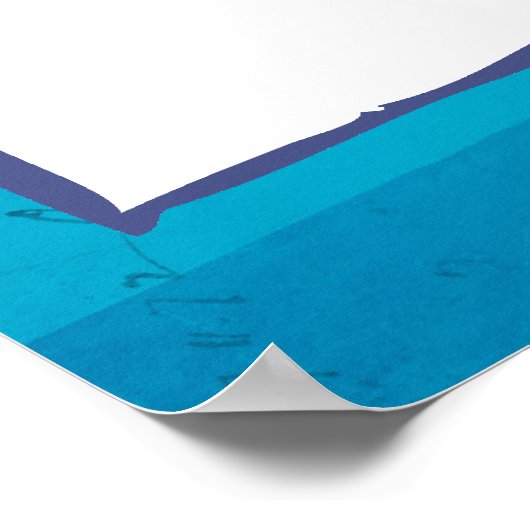 Aquarellfarben in Rosa und Grün Poster (Ecke)