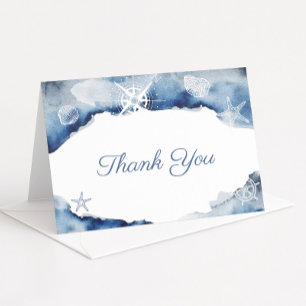 Aquarellfarben Indigoozean Wasserdusche Geburtstag Dankeskarte