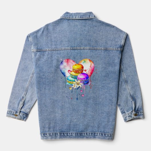 Aquarellfarben Jeansjacke (Rückseite)