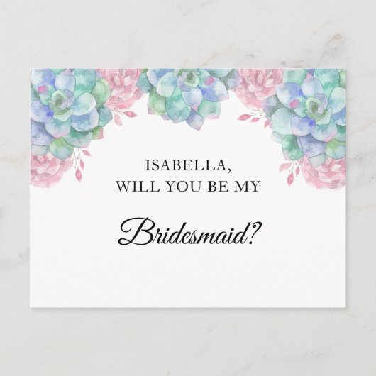 Aquarellfarben. Junggesellinnenabschiede Postkarte (Vorderseite)