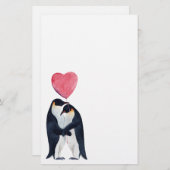 Aquarellfarben - Kaiserpinguine Briefpapier (Vorne/Hinten)
