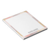 Aquarellfarben Kariert warme Farbpalette Monogramm Notizblock (angewinkelt)