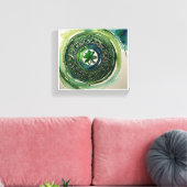 Aquarellfarben Kleeblatt Celtic Knot Canvas Print Leinwanddruck (Insitu (Wohnzimmer))