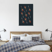 Aquarellfarben-Koi-Aquariendarstellung Leinwanddruck (Insitu (Schlafzimmer))