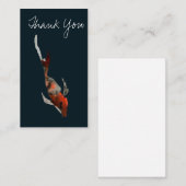 Aquarellfarben-Koi-Aquariendarstellung Mitteilungskarte (Vorne/Hinten)